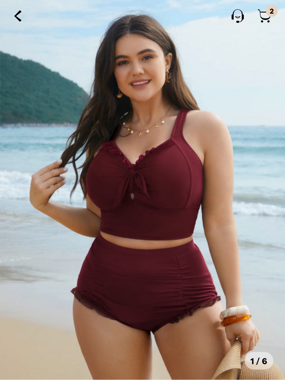 BloomChic Bikini Top and Bottom 2X/18-20